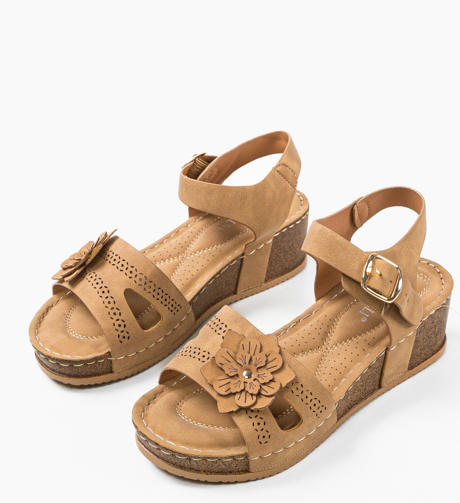 Sandale dama Florentino Camel - 5 | YEO