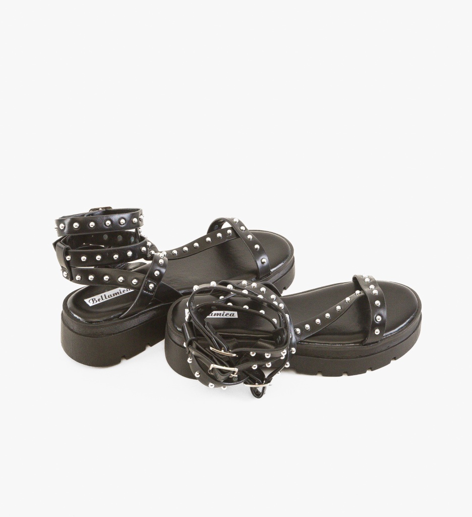 Sandale dama Quinn Negre - 3 | YEO