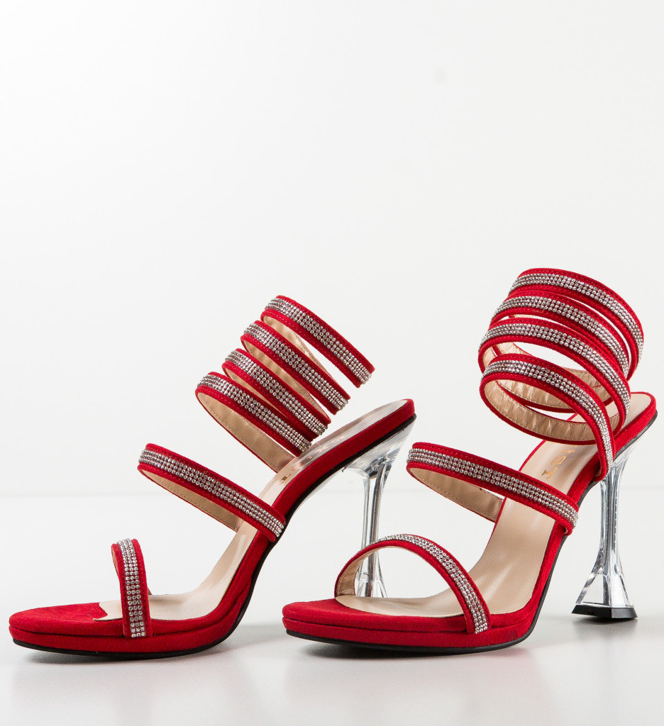 Poze Sandale dama Sorma Rosii depurtat.ro 