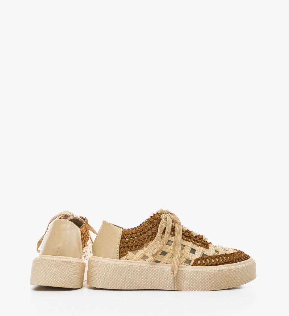 Sneakers dama Aihao Bej - 4 | YEO