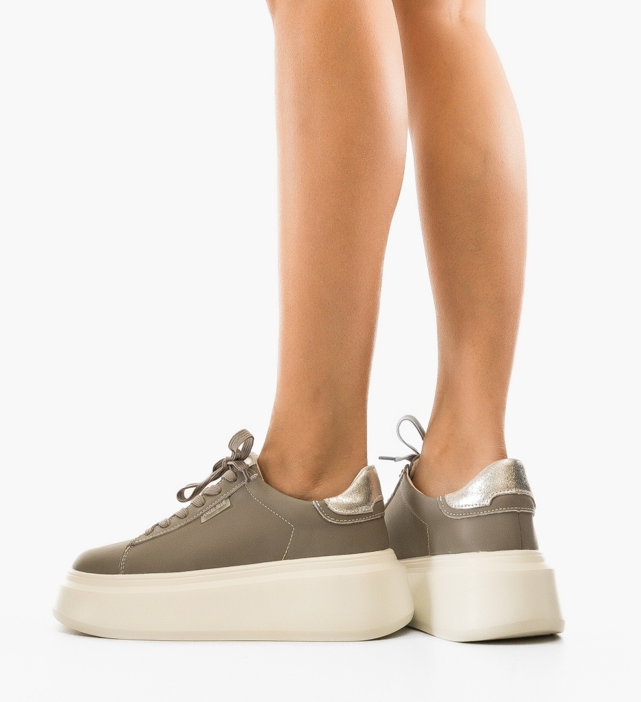 Sneakers dama Byva Gri - 3 | YEO