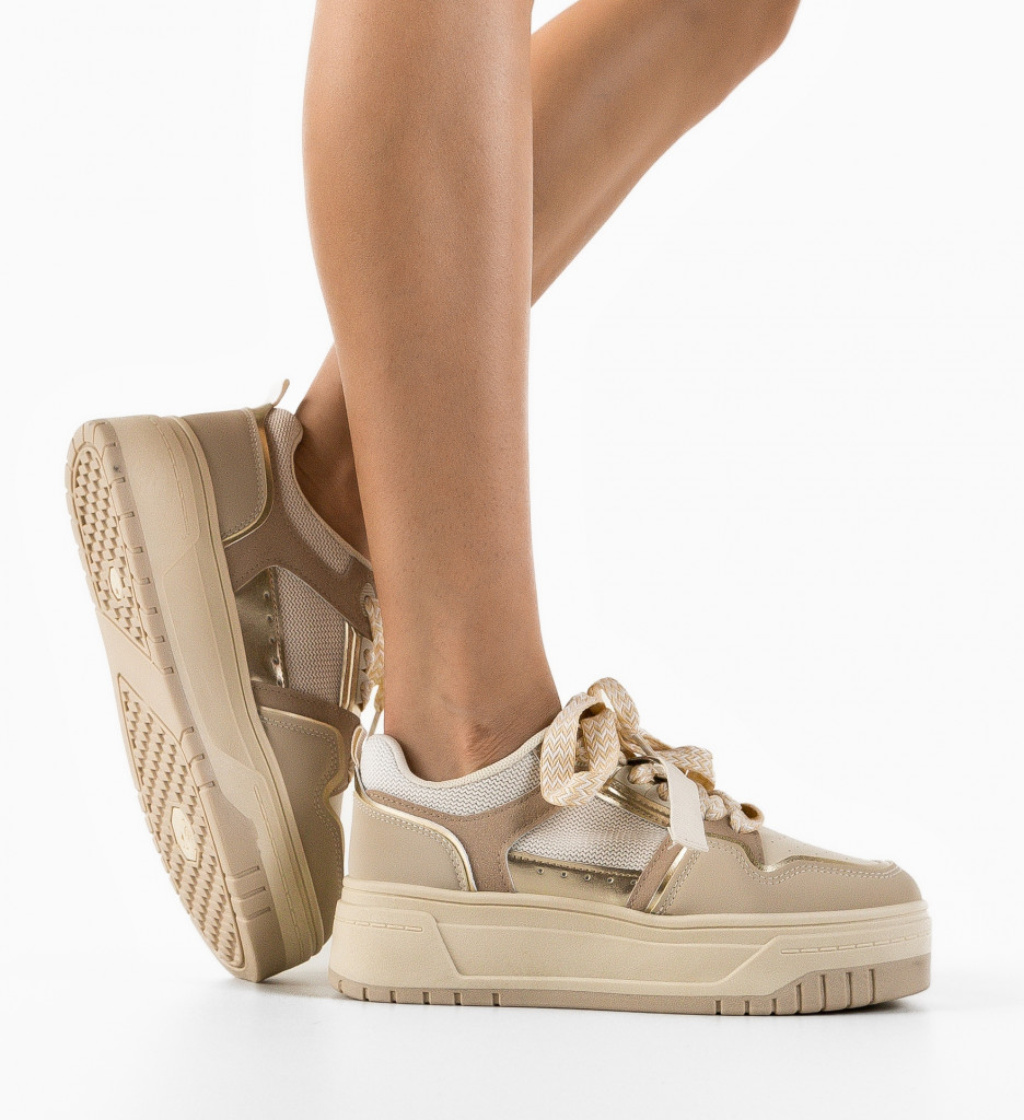 Sneakers dama Don Khaki - 1 | YEO