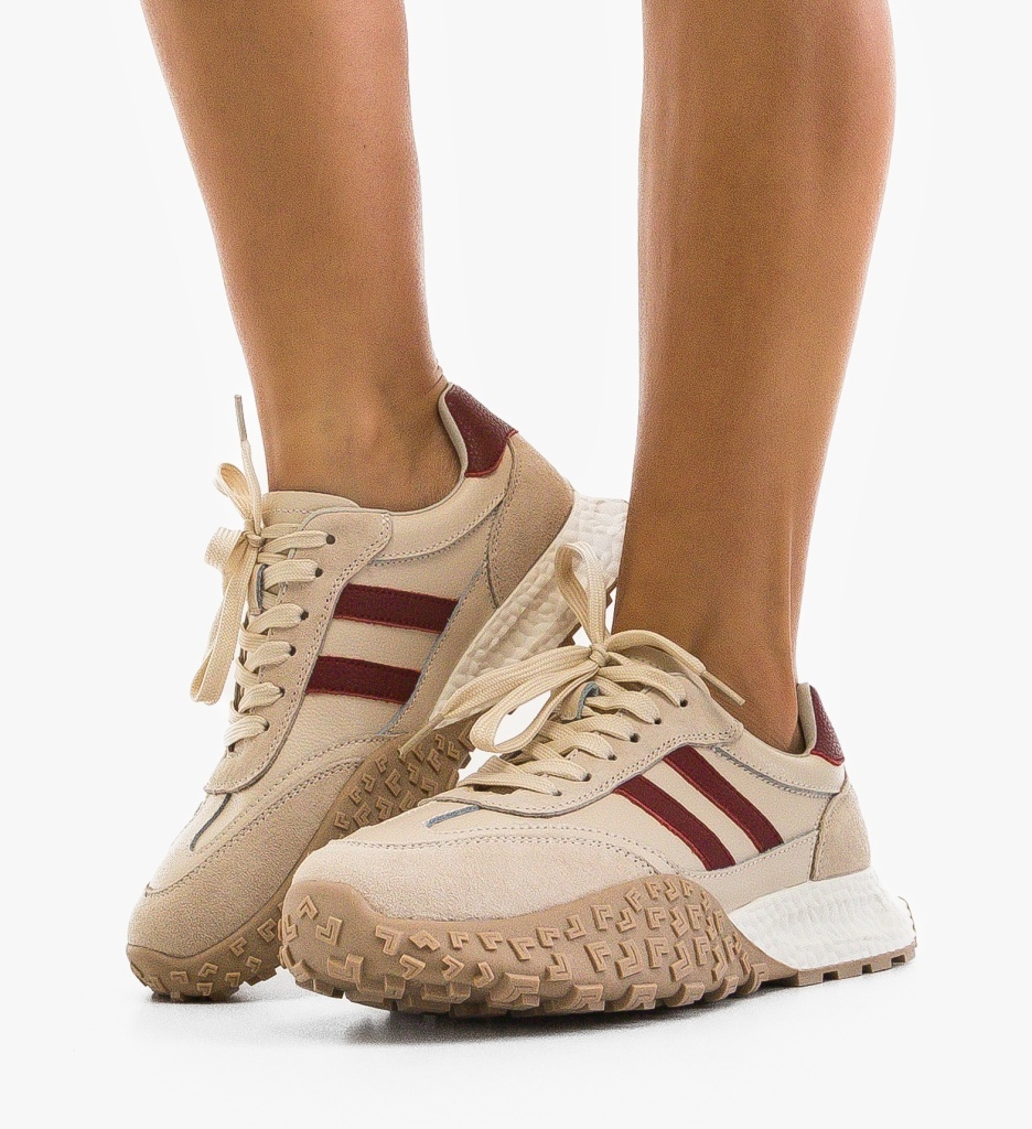 Sneakers dama Forale Bej - 5 | YEO