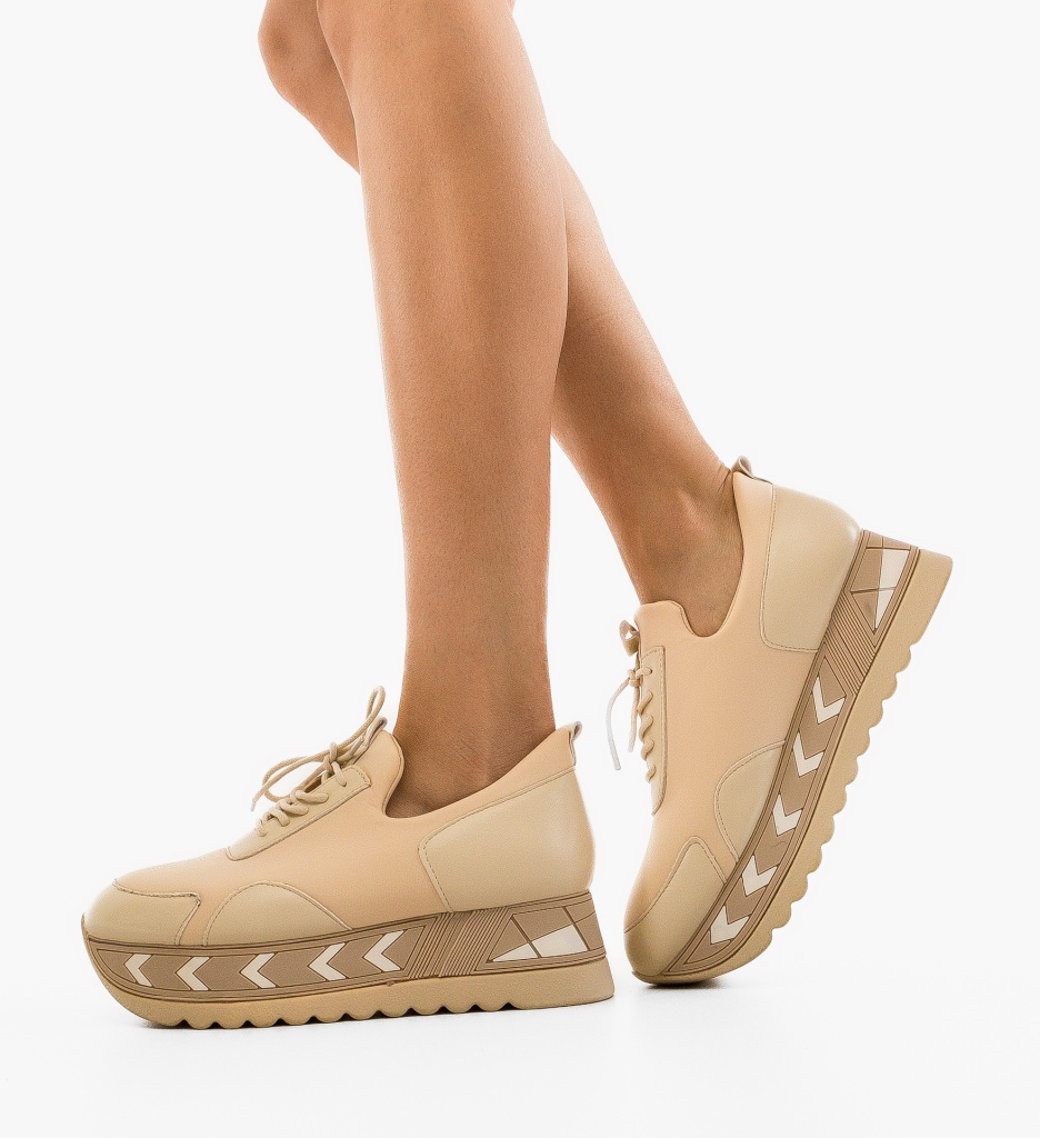 Sneakers dama Gazy Bej - 3 | YEO
