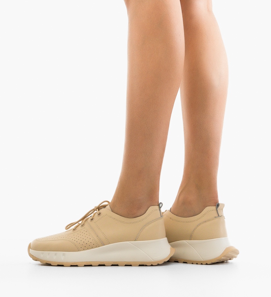 Sneakers dama Horazia Bej - 1 | YEO