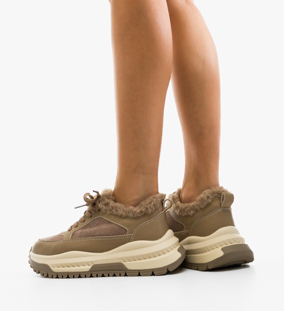 Sneakers dama Jahe Khaki - 4 | YEO