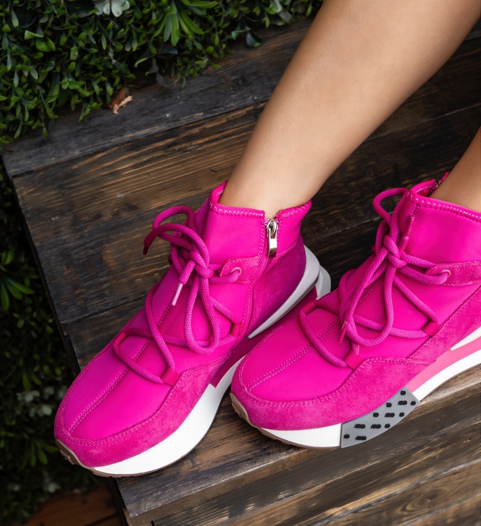 Sneakers dama Klawan Fuchsia - 4 | YEO