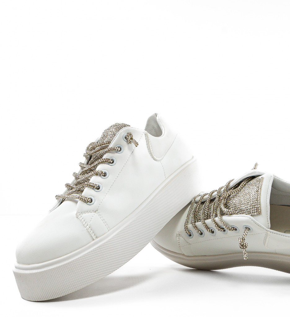 Poze Sneakers dama Laro Albi DePurtat