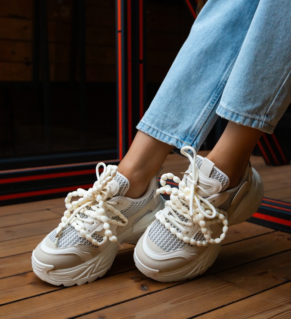 Sneakers dama Lyud Bej - 1 | YEO