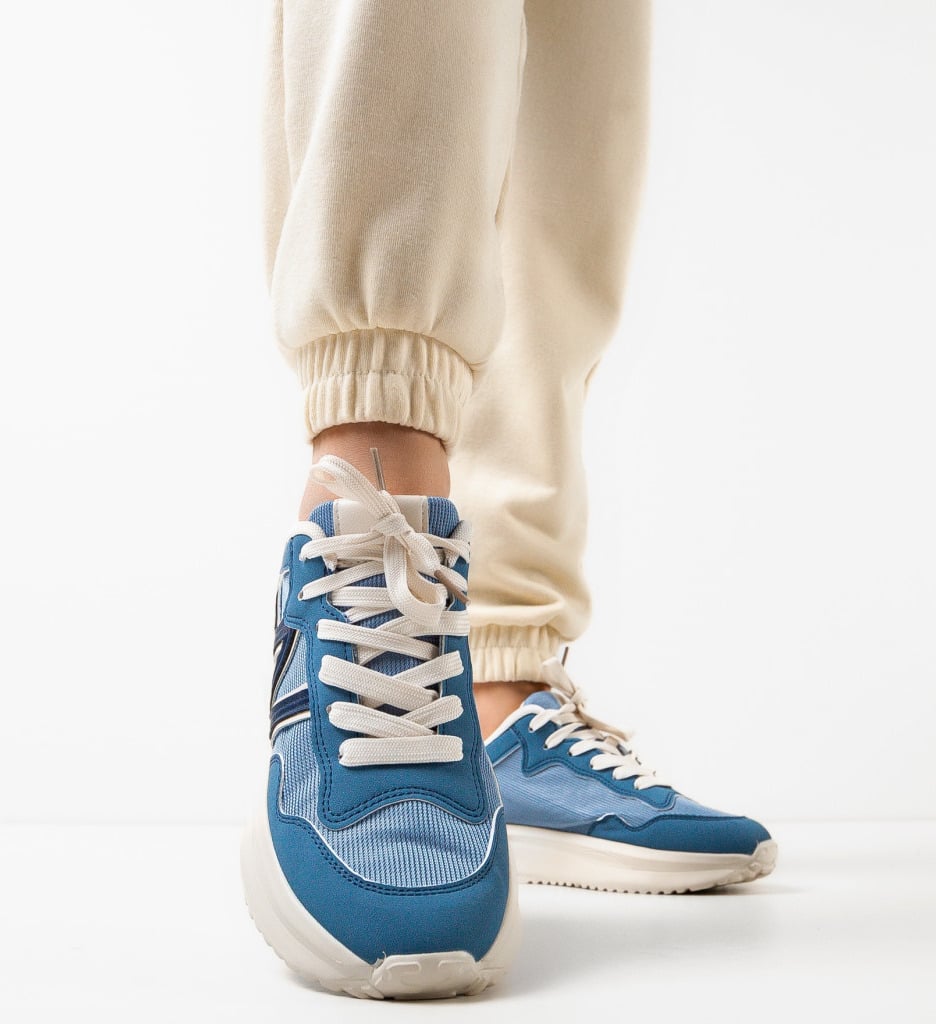 Sneakers dama Osborne Albastri - 2 | YEO