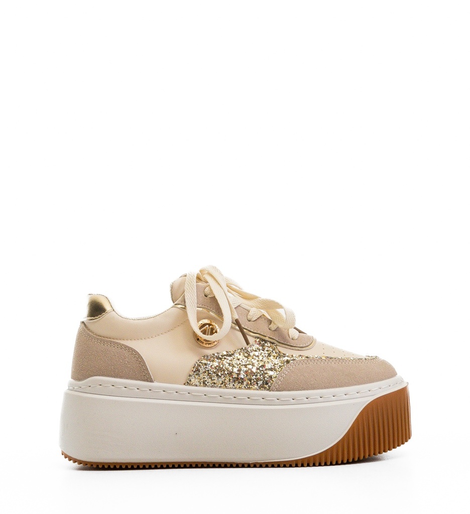Sneakers dama Plouta Bej - 5 | YEO