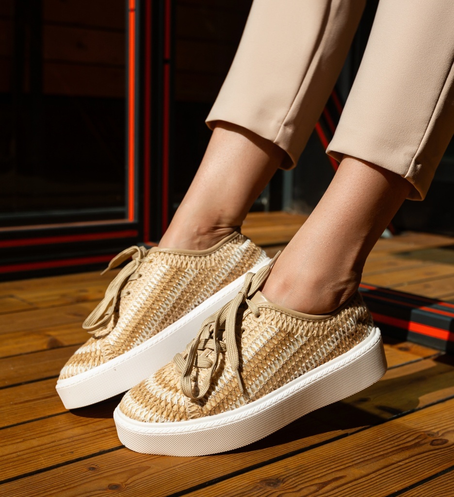 Sneakers dama Reinbou Bej