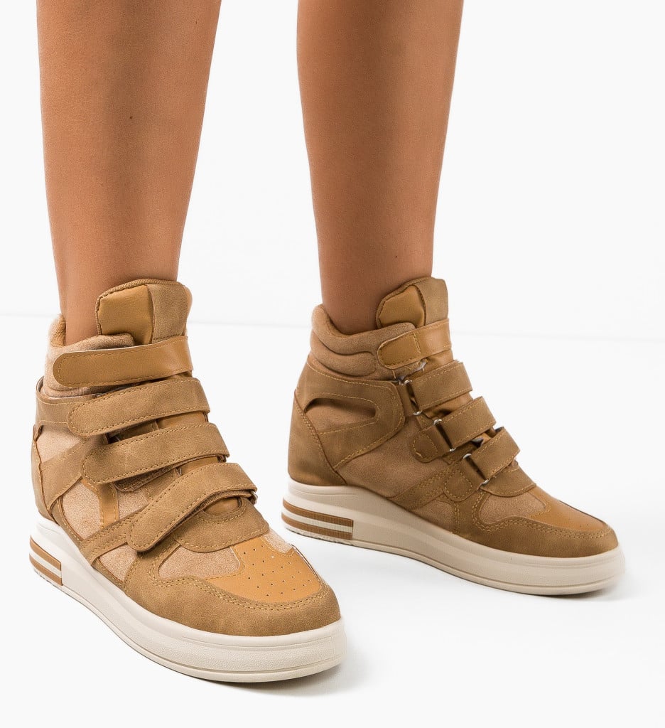 Sneakers dama Scott Khaki - 1 | YEO