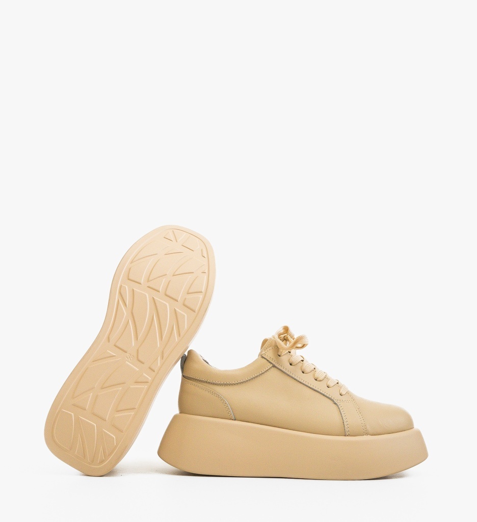 Sneakers dama Silona Bej - 4 | YEO