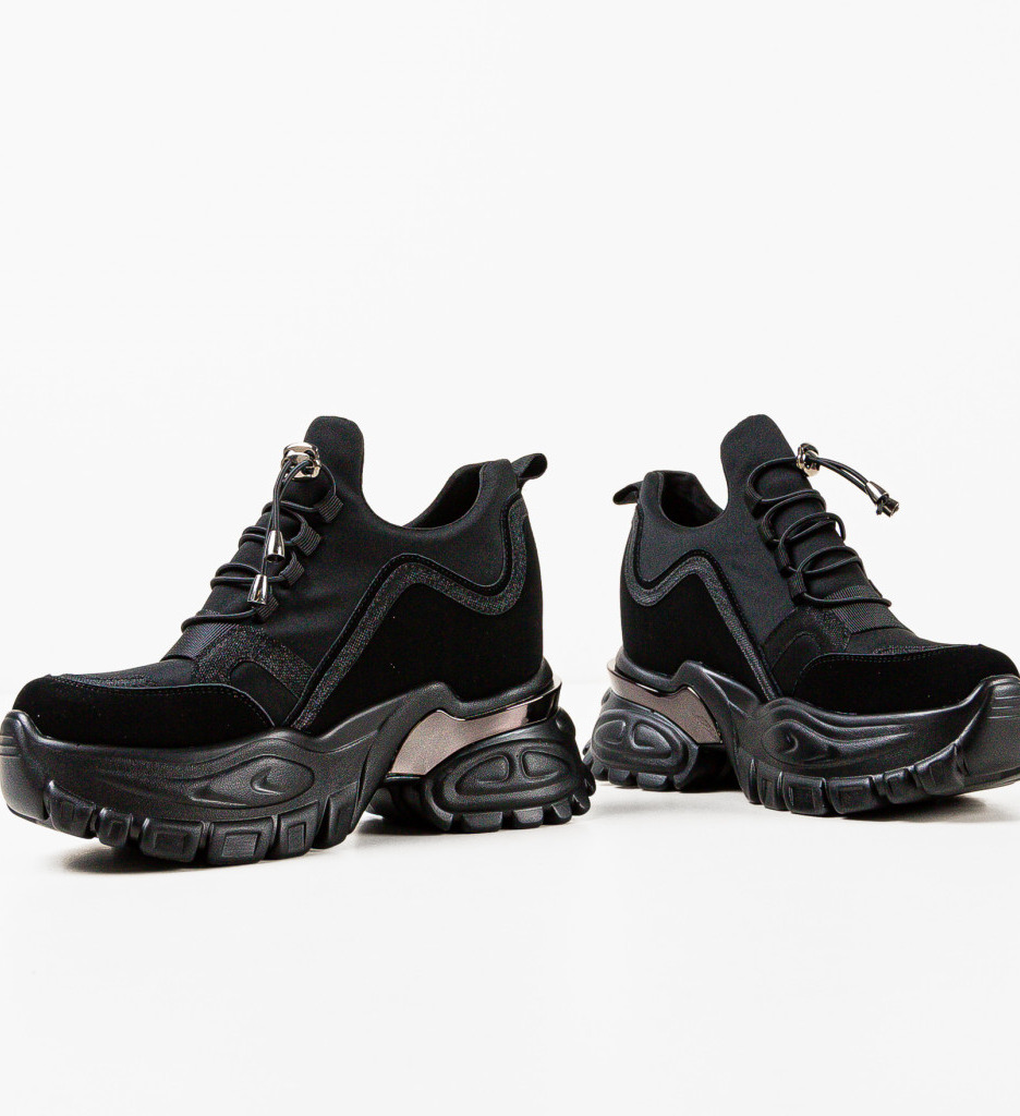 Sneakers dama Zion Negre - 4 | YEO