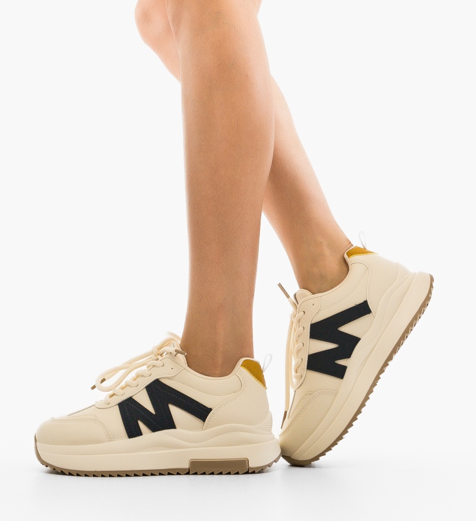 Sneakers dama Zuhra Bej 2 - 1 | YEO