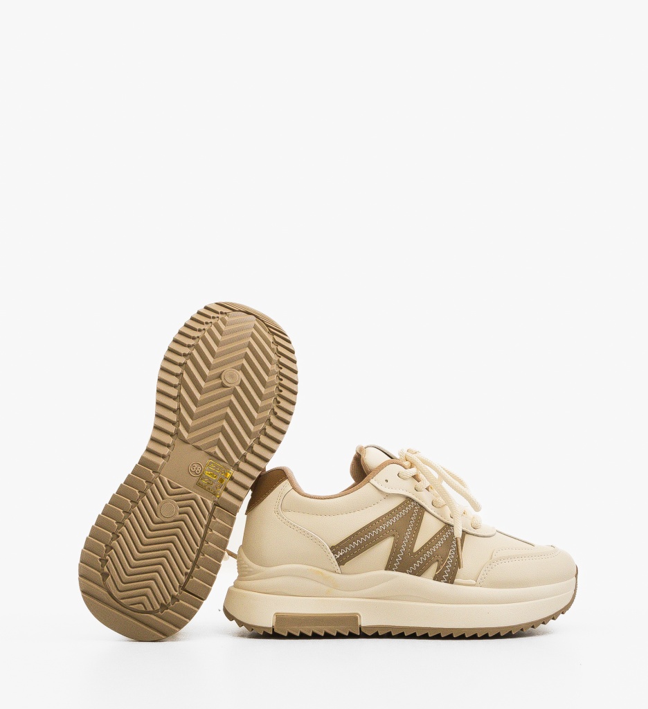 Sneakers dama Zuhra Bej - 3 | YEO