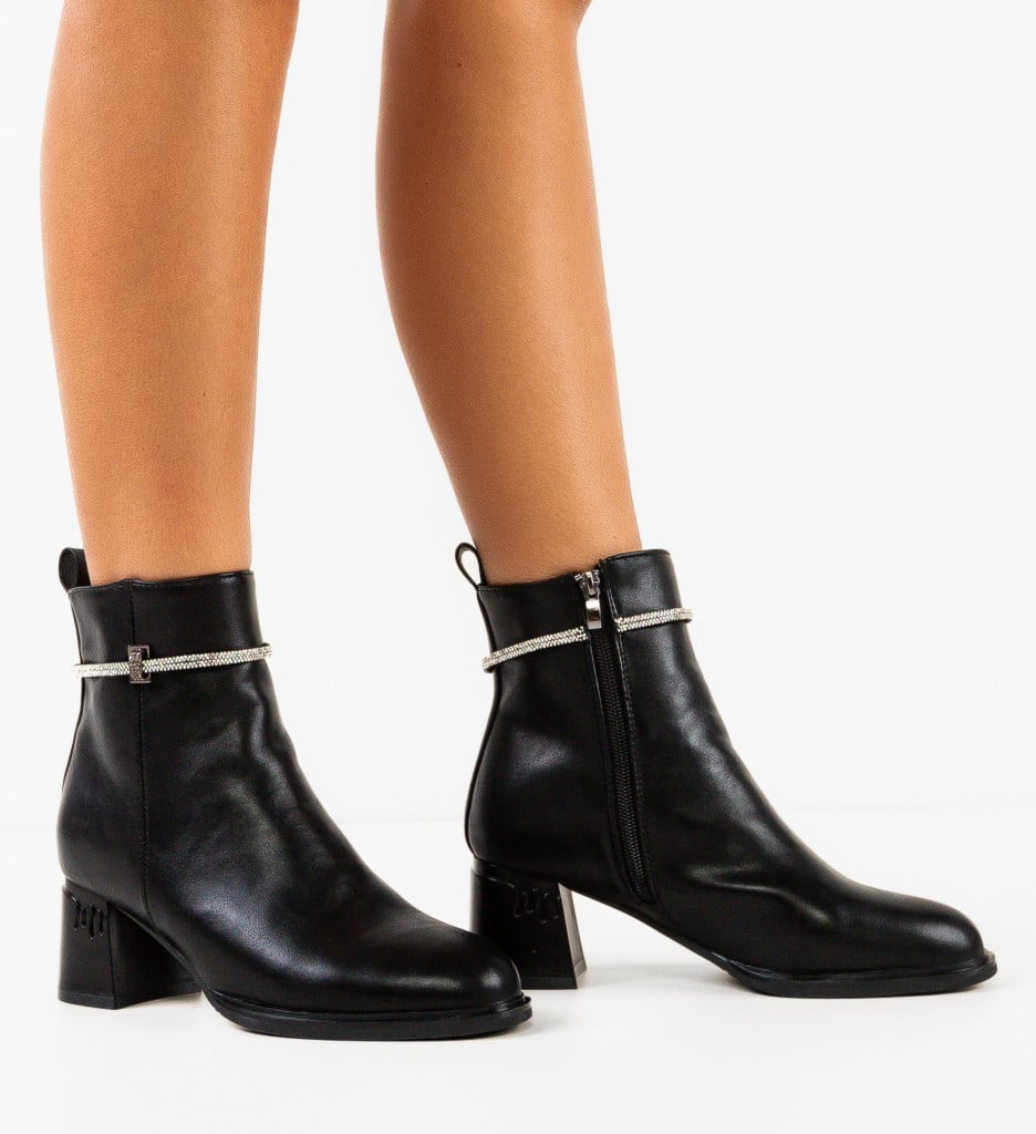 Botine dama Eponine Negre - 1 | YEO