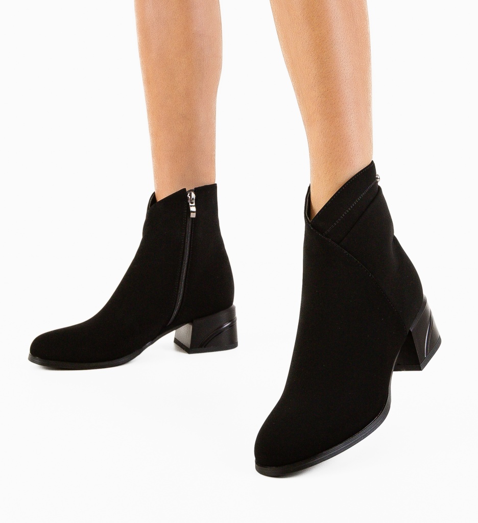 Botine dama Kusat Negre - 1 | YEO