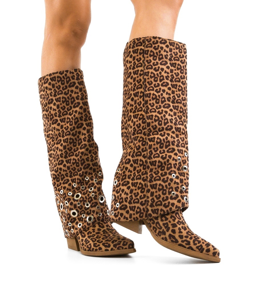Cizme dama Leop Print