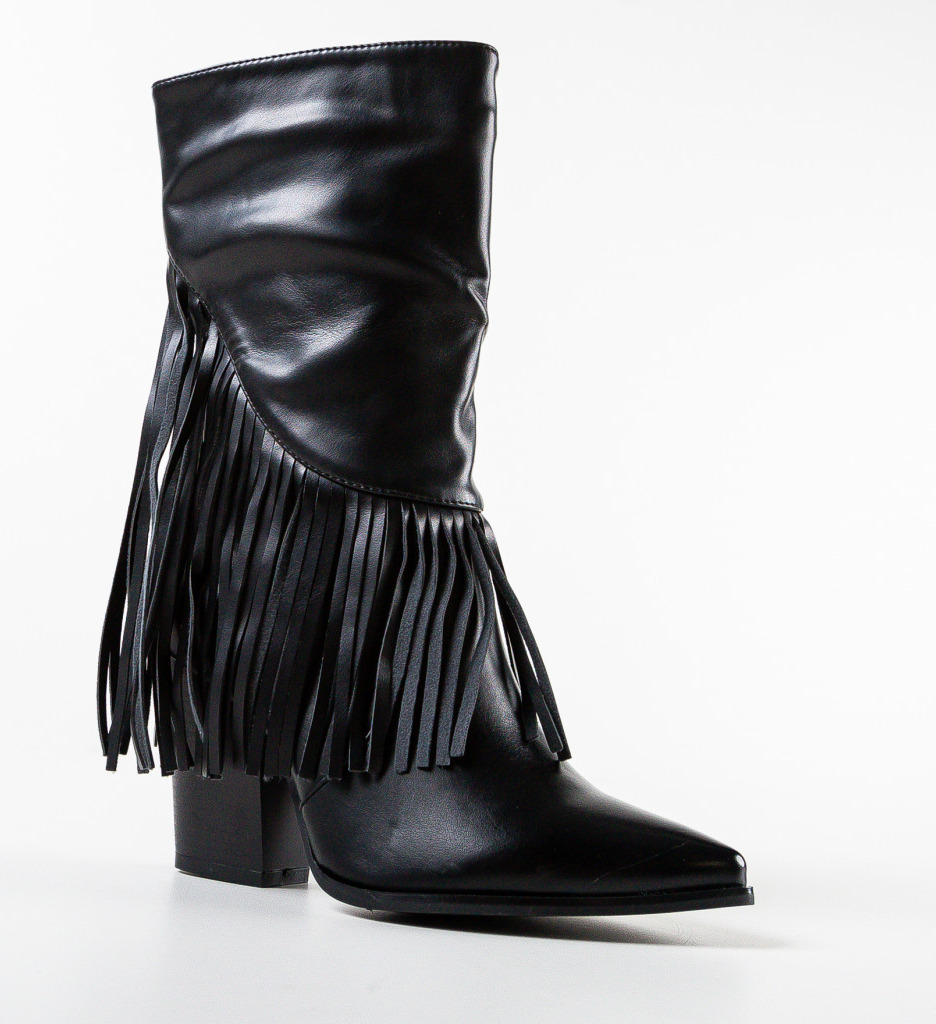 Poze Cizme dama Texan Negre depurtat.ro 