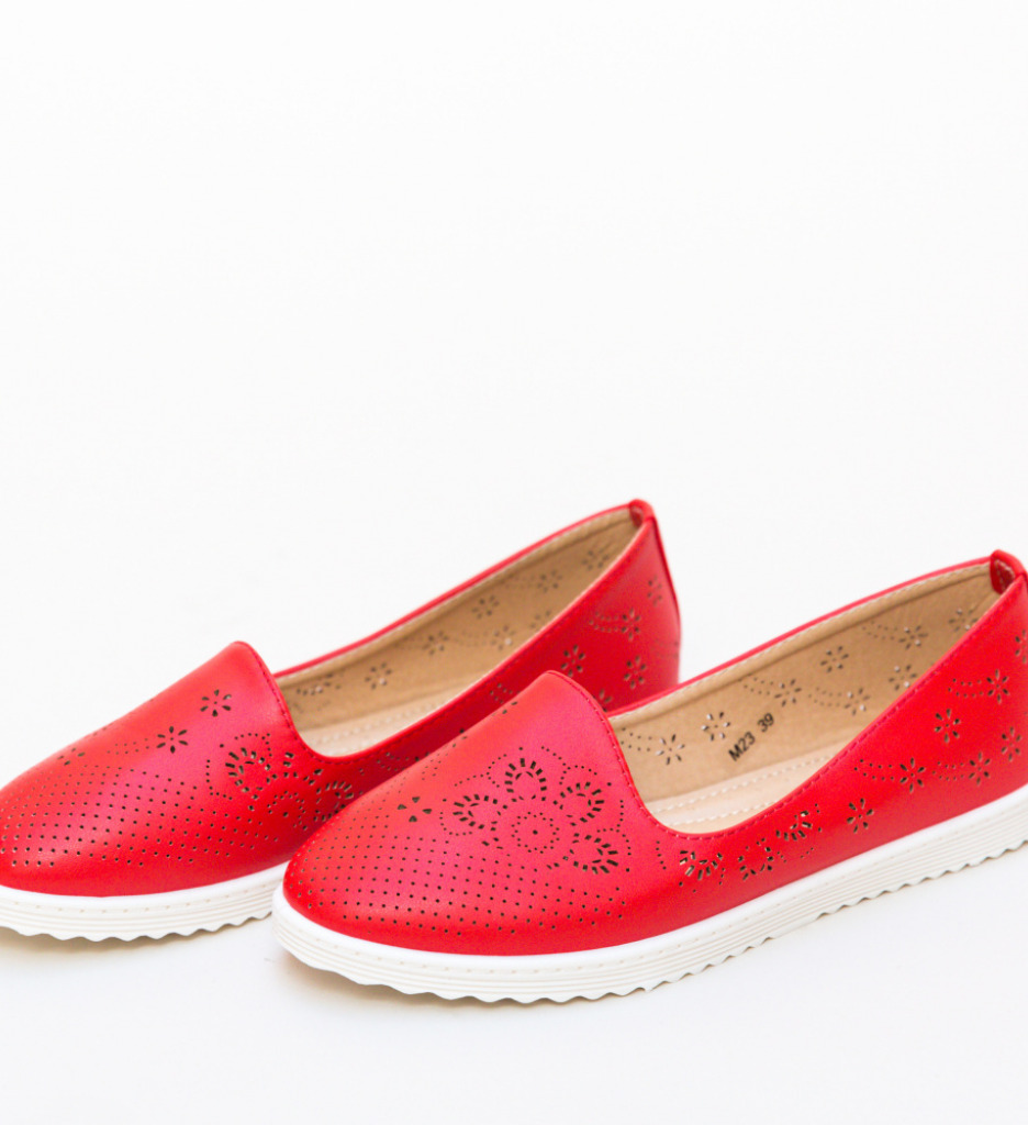 Espadrile Casual Milye Rosu - 4 | YEO