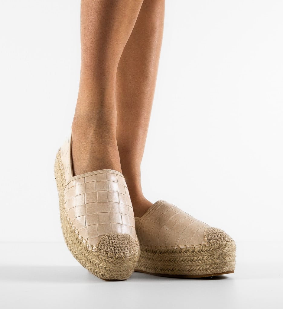 Espadrile dama Wanda Bej - 1 | YEO