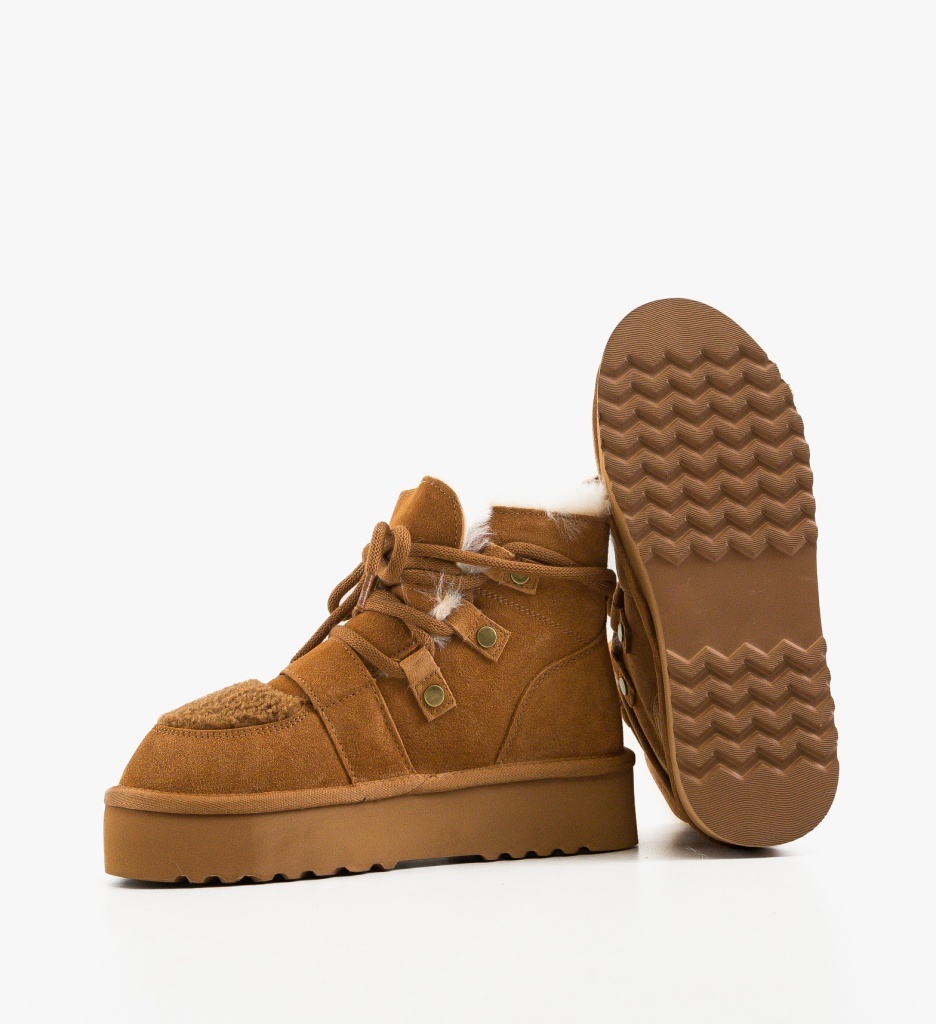 Ghete dama Viema Camel - 3 | YEO