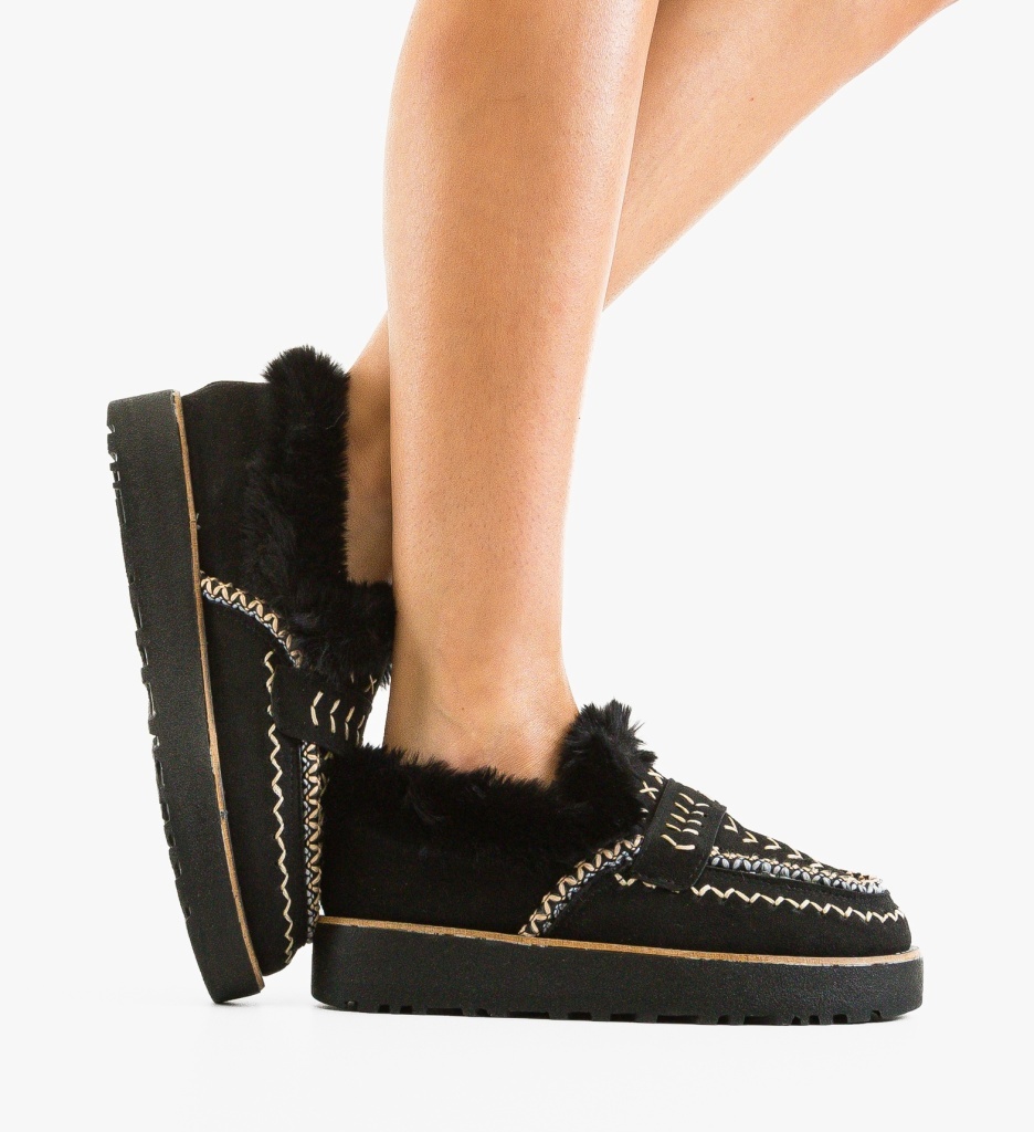 Pantofi Casual Chunky Negri - 2 | YEO
