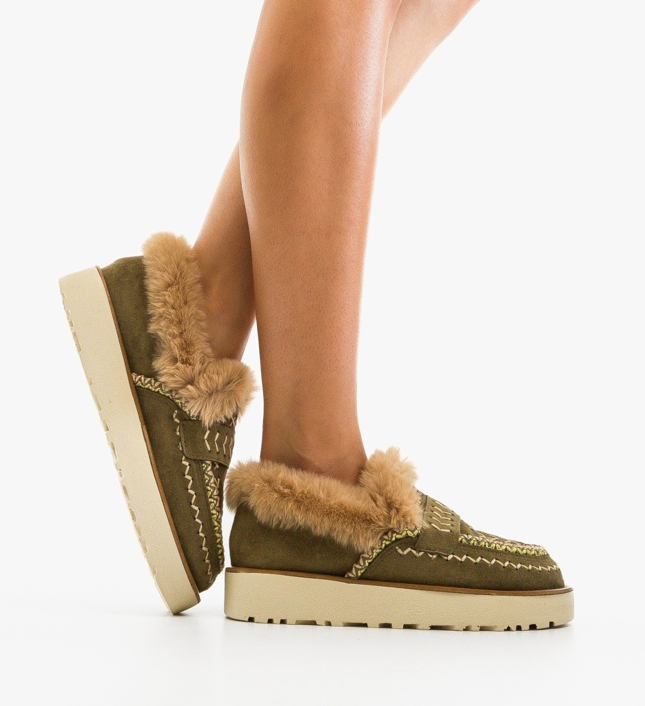 Pantofi Casual Chunky Verzi