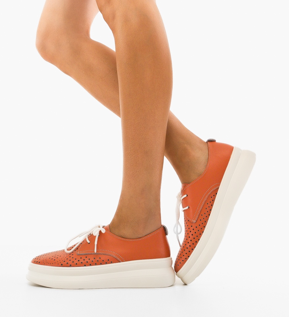 Pantofi Casual dama Alannah Portocalii - 1 | YEO