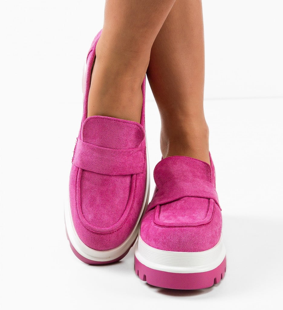 Pantofi Casual dama Hilaria Fuchsia - 2 | YEO