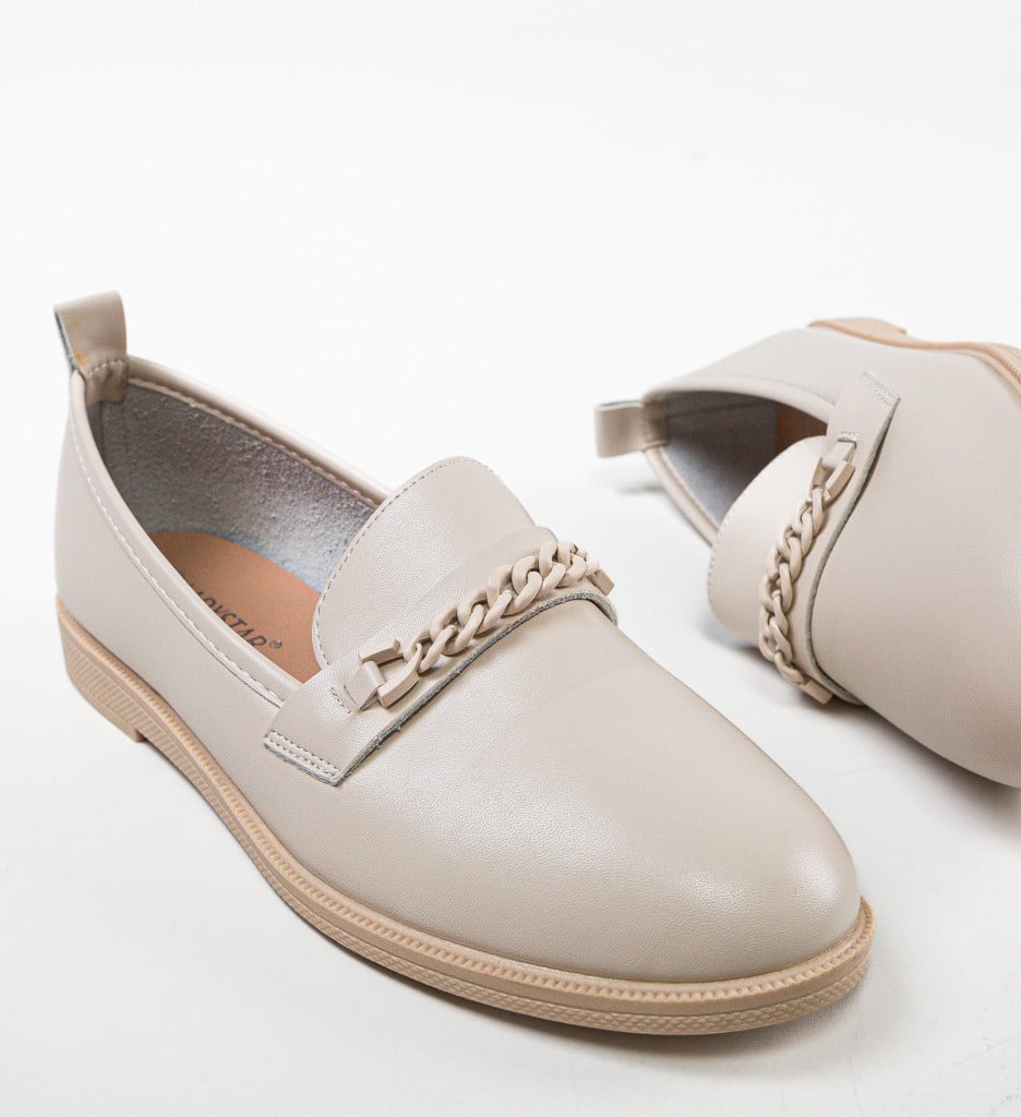 Pantofi casual dama Kalanz Bej - 5 | YEO