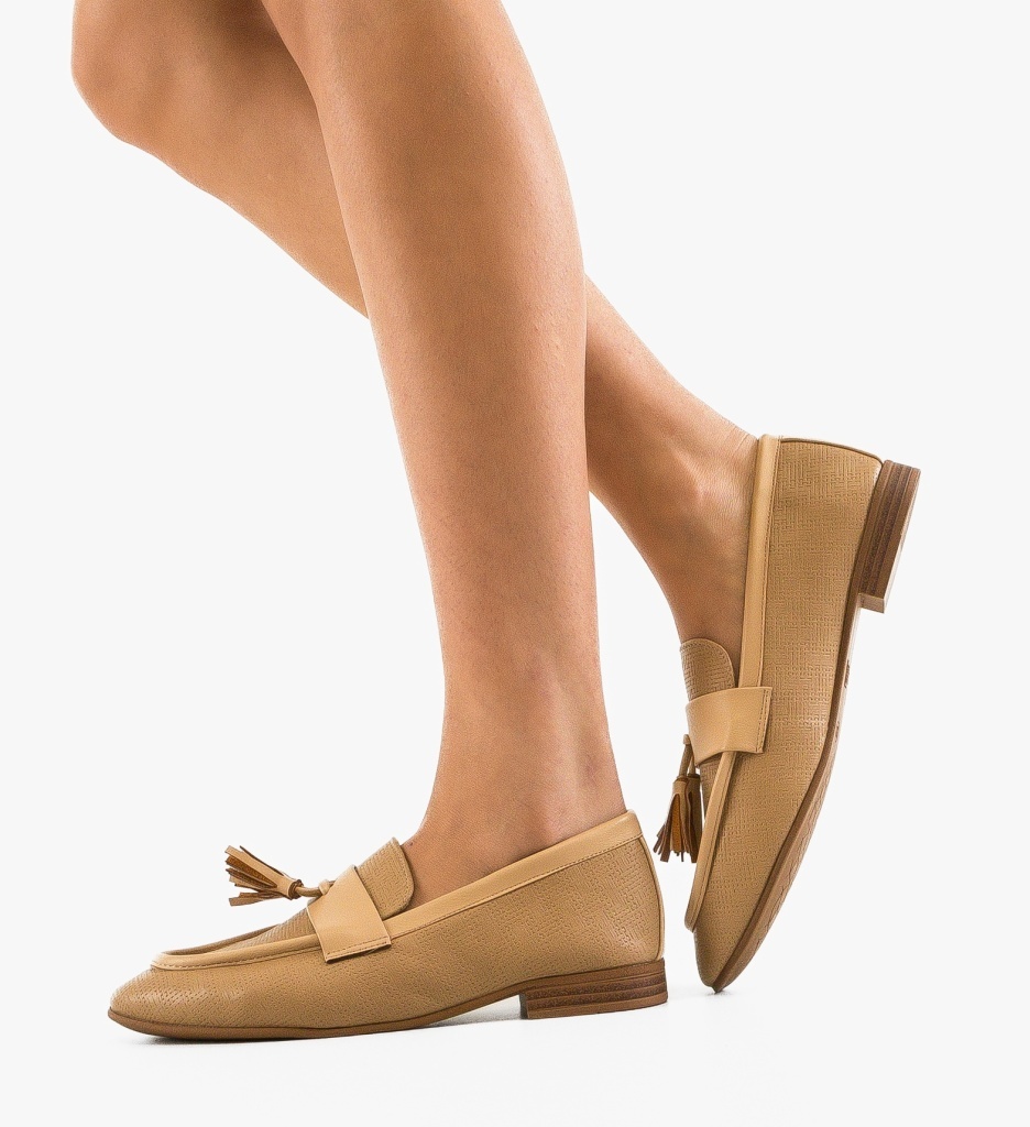 Pantofi casual dama Singleto Bej - 3 | YEO