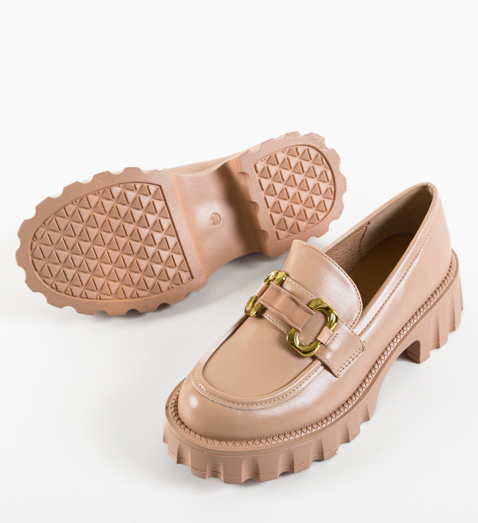 Pantofi Casual Gully Nude - 5 | YEO