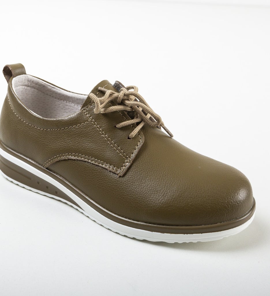 Pantofi Casual Gurdeep Khaki - 4 | YEO