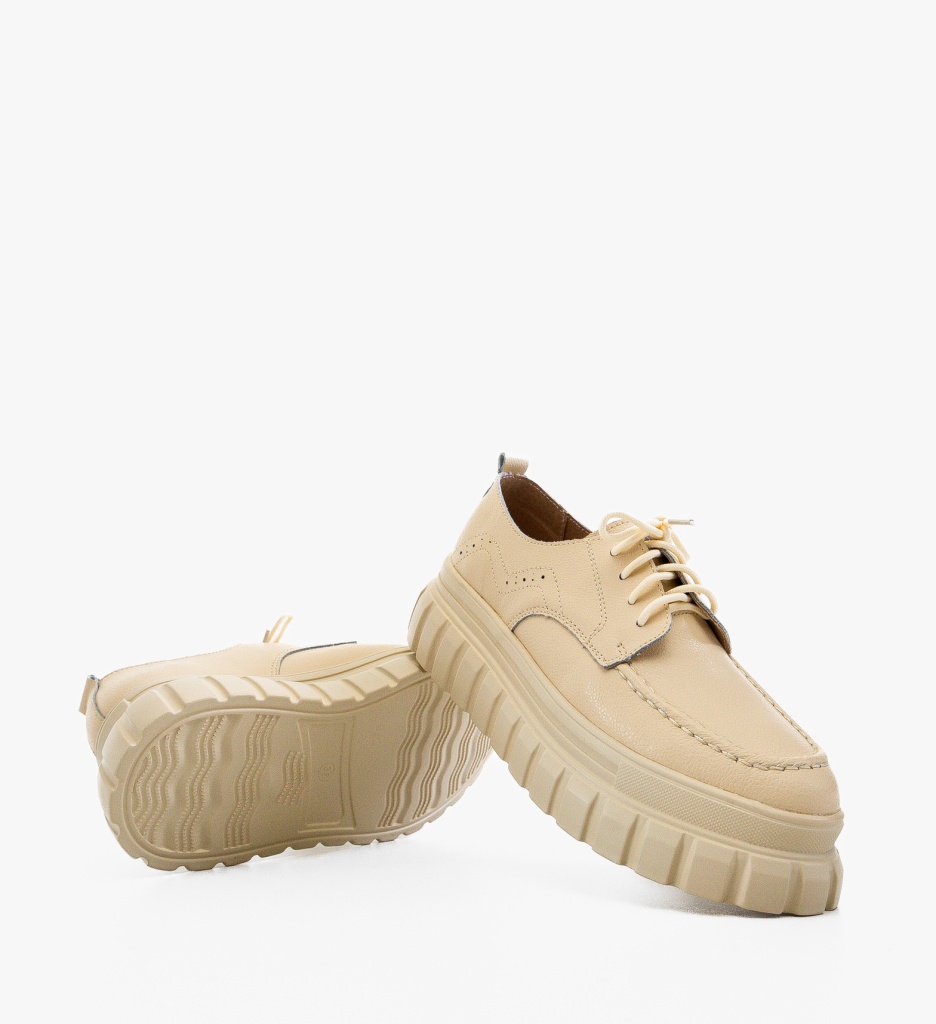 Pantofi Casual Loprem Bej - 4 | YEO