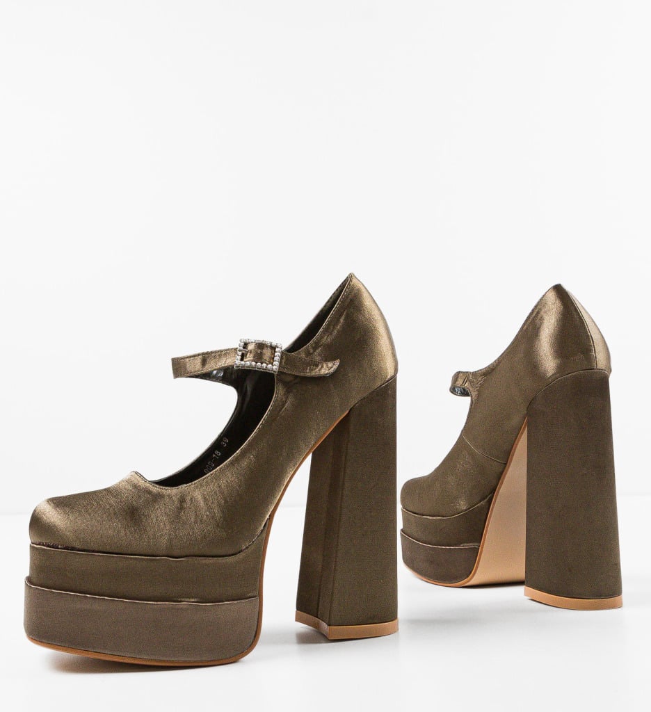 Pantofi dama Appro Khaki - 4 | YEO