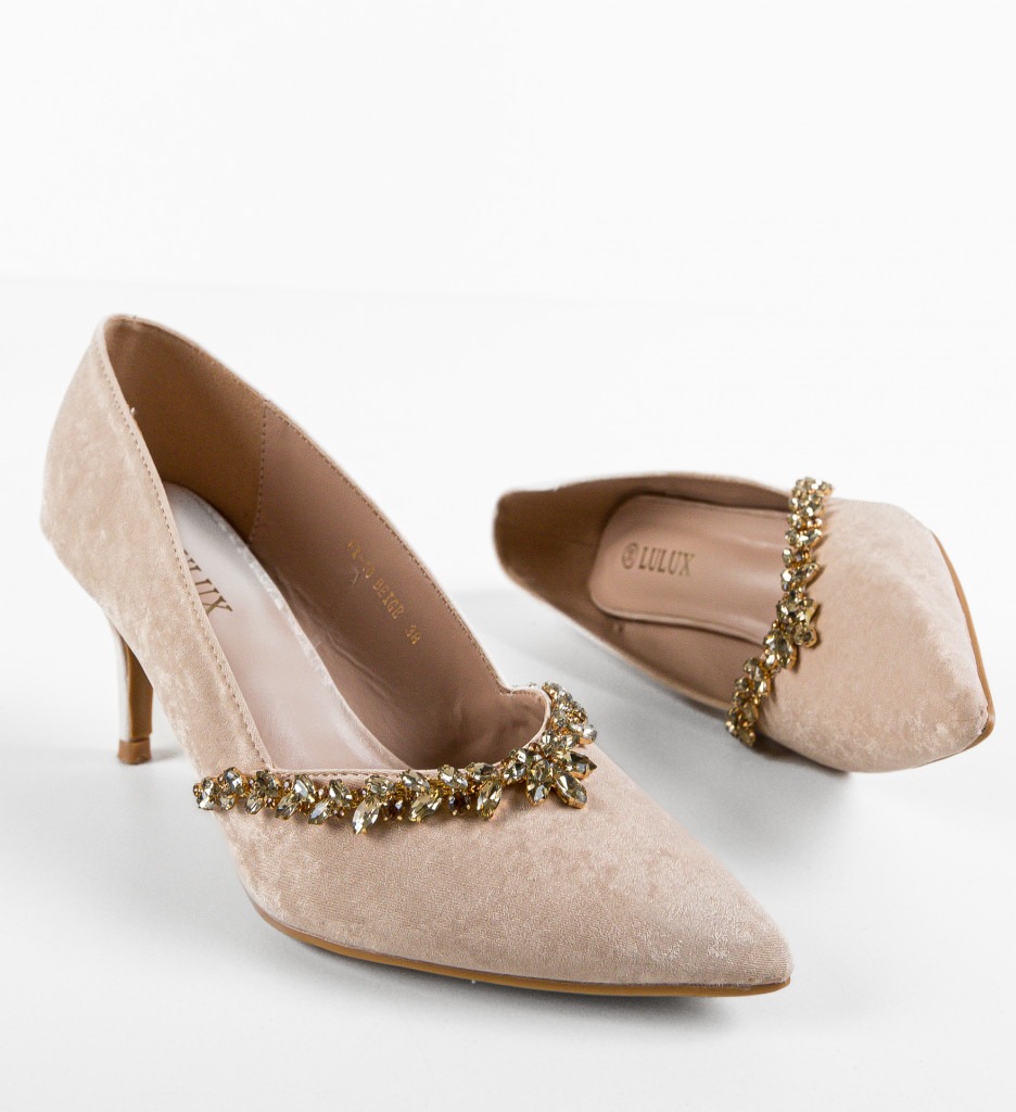 Pantofi dama Caiden Bej - 5 | YEO