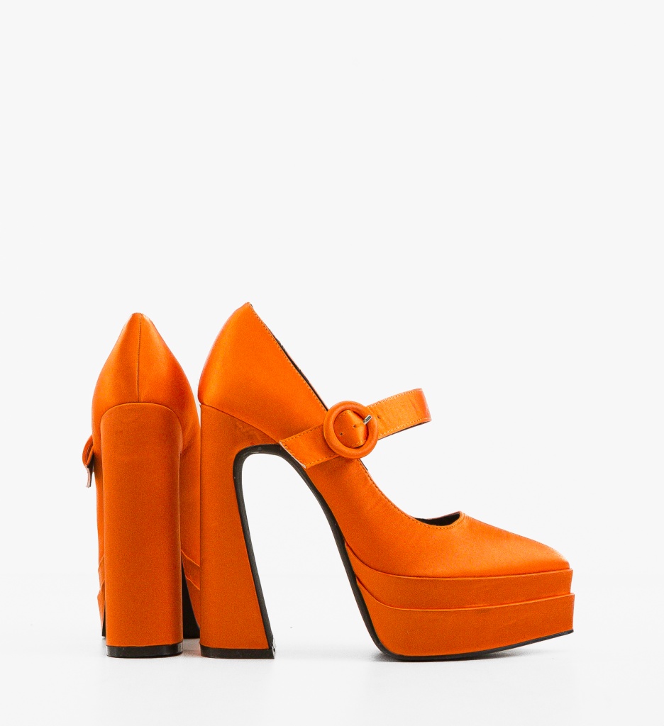 Pantofi dama Fobol Portocalii - 3 | YEO