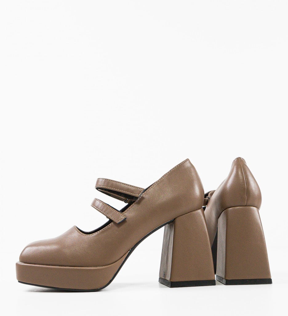 Pantofi dama Freyja Khaki - 4 | YEO