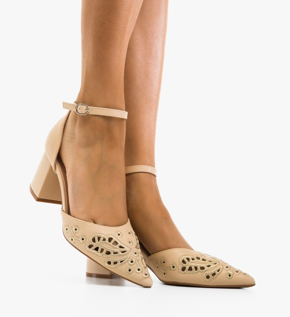 Pantofi dama Hahey Bej