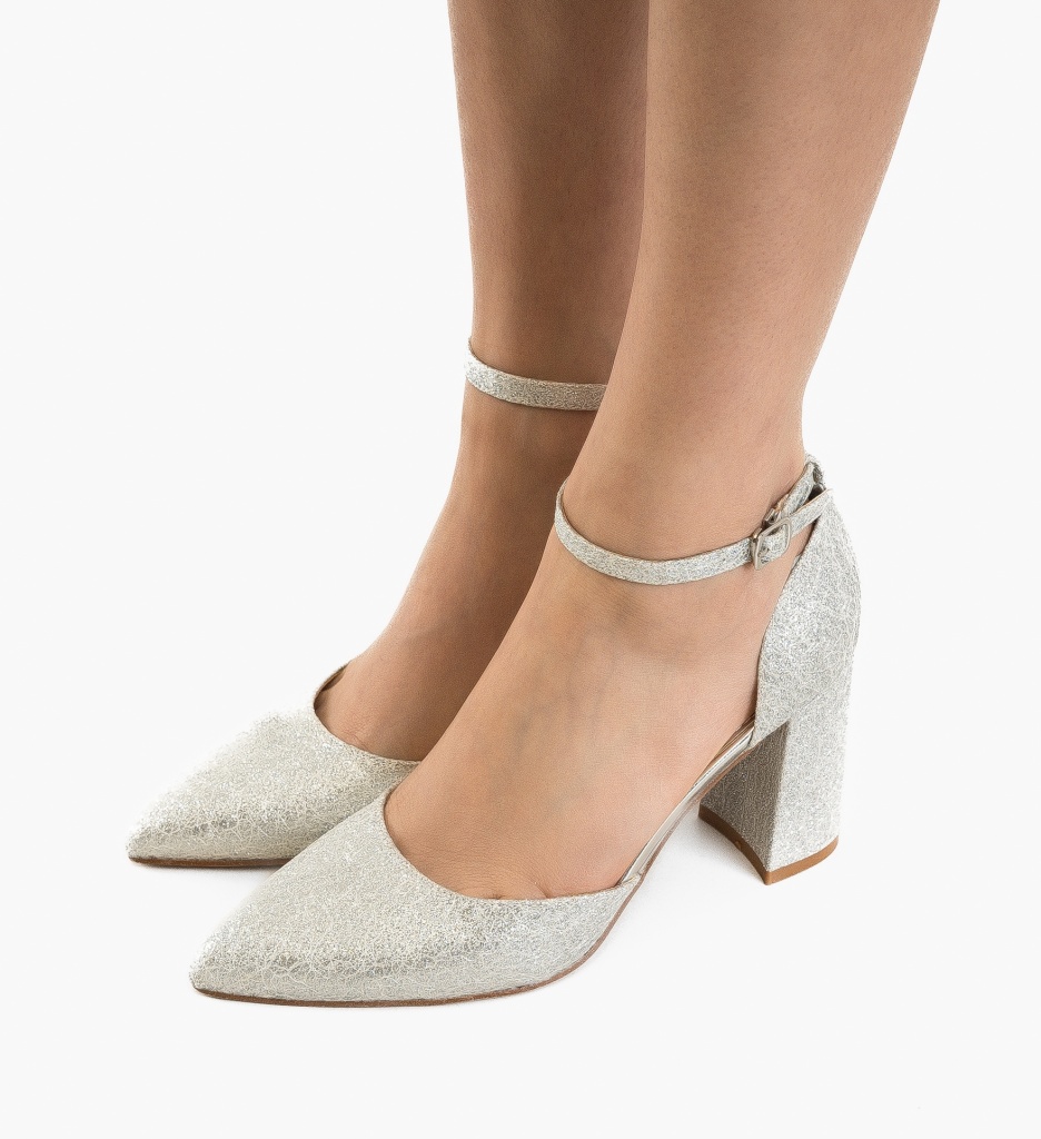 Pantofi dama Jana Argintii - 1 | YEO