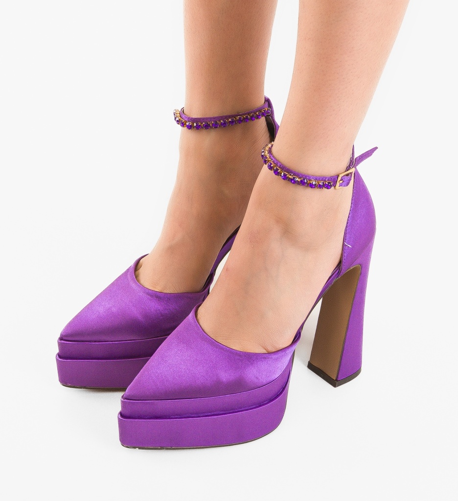 Pantofi dama Lotruc Mov - 1 | YEO