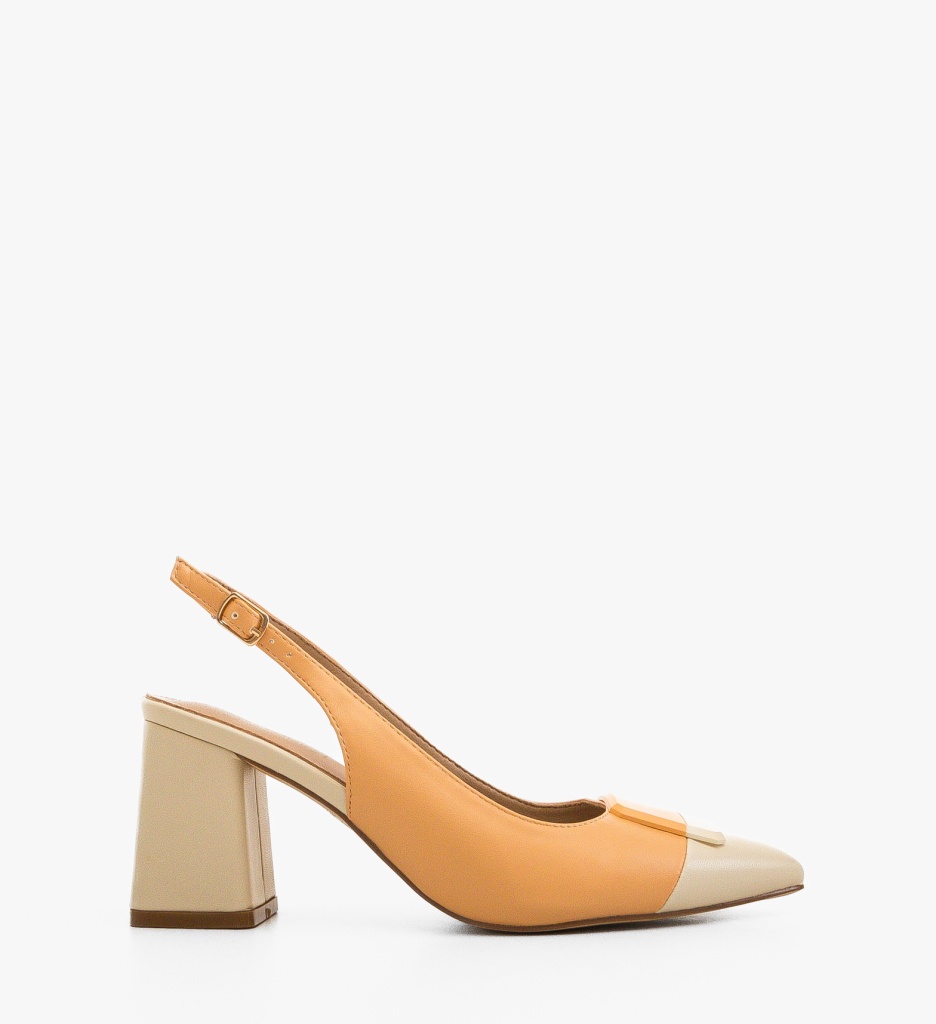 Pantofi dama Sandy Portocalii - 5 | YEO