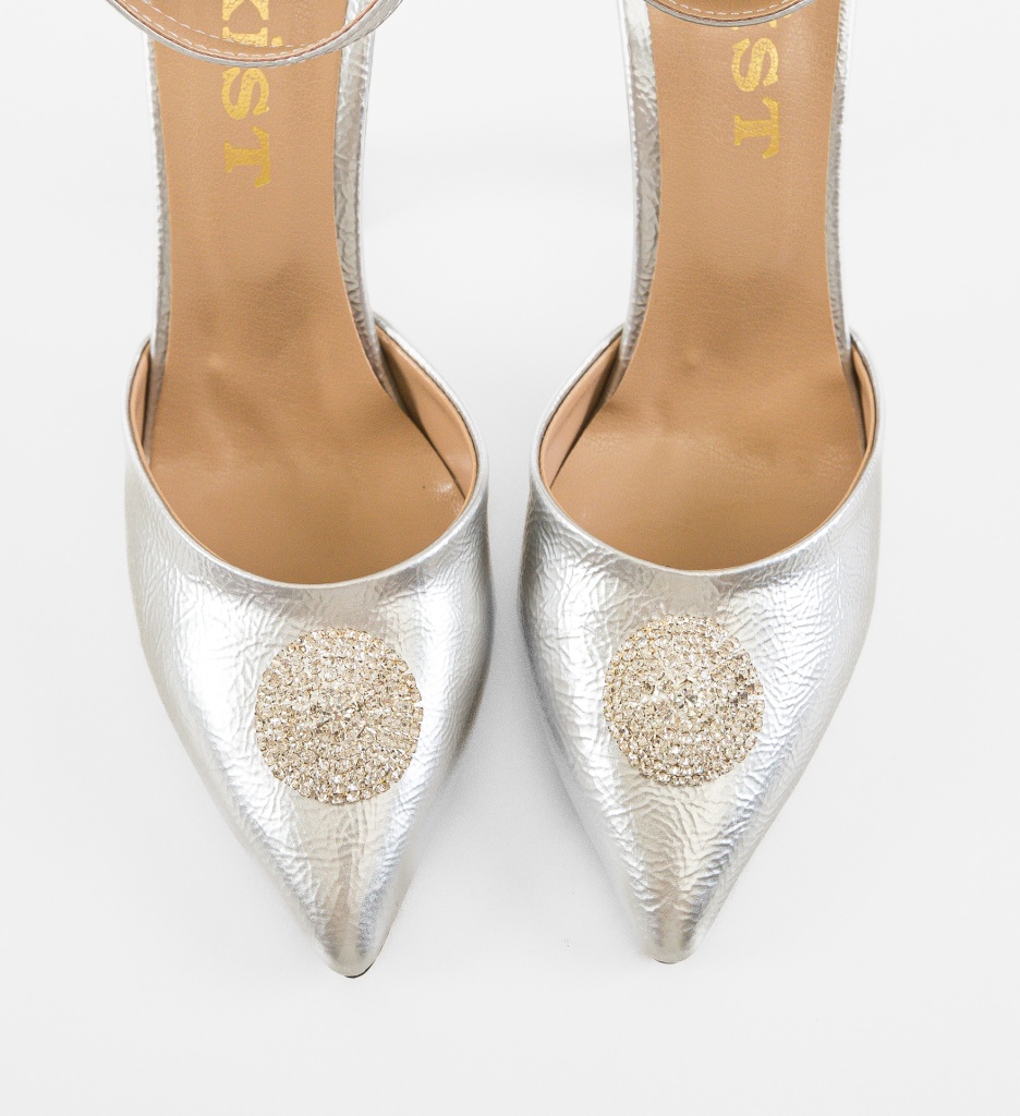 Pantofi dama Tormac Argintii - 4 | YEO