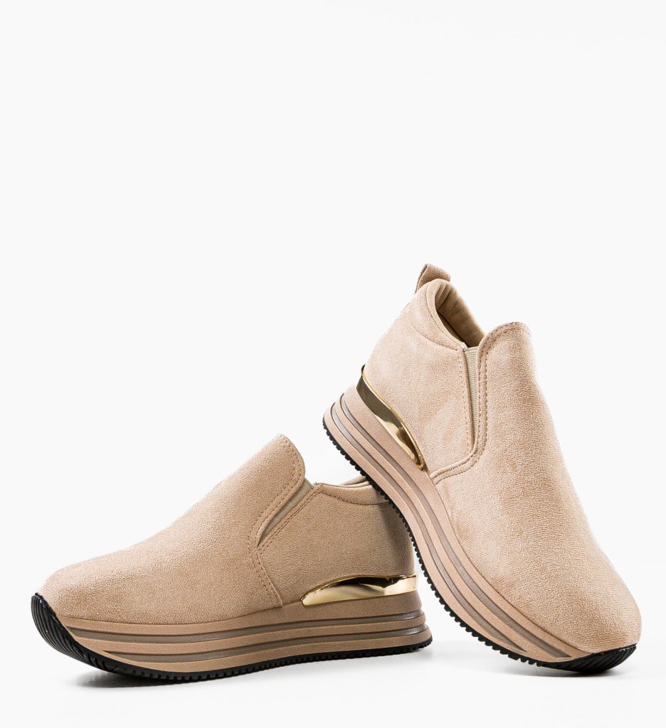 Pantofi Sport Cassie Khaki - 4 | YEO