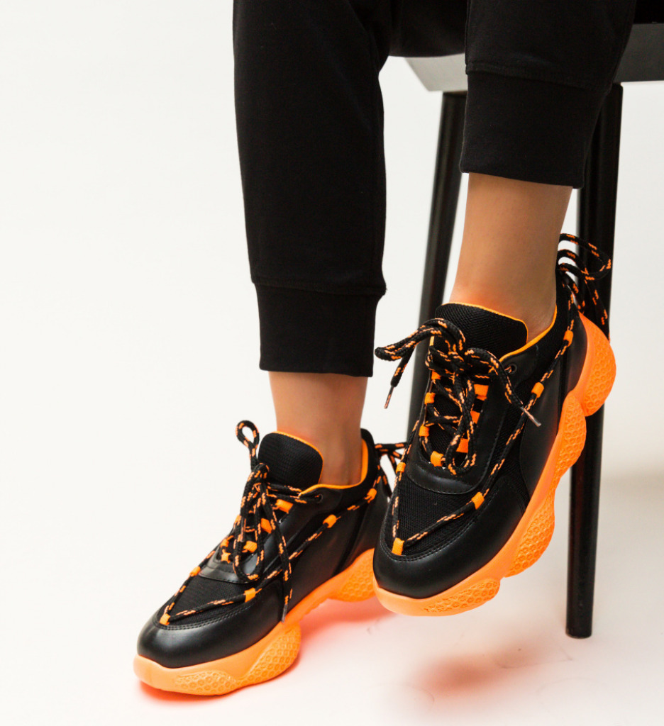 Pantofi Sport Kasey Portocalii - 2 | YEO