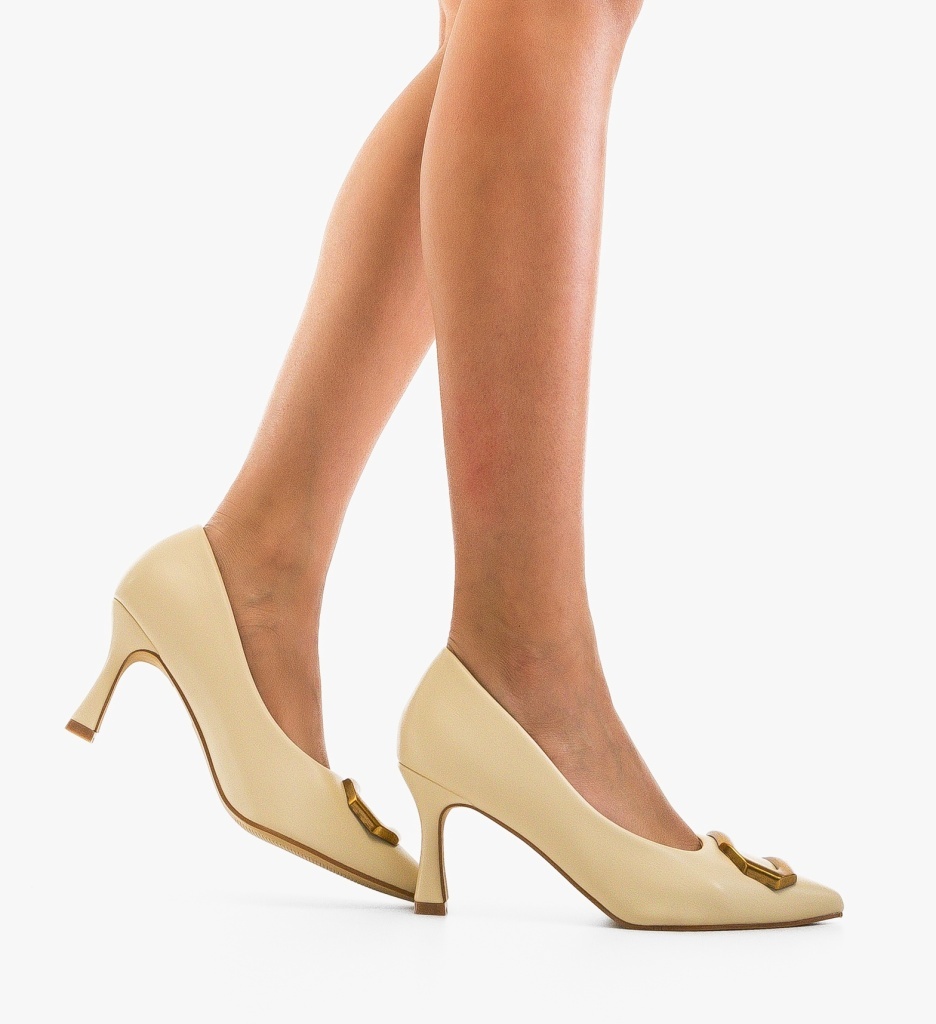 Pantofi stiletto dama Lynda Bej - 2 | YEO