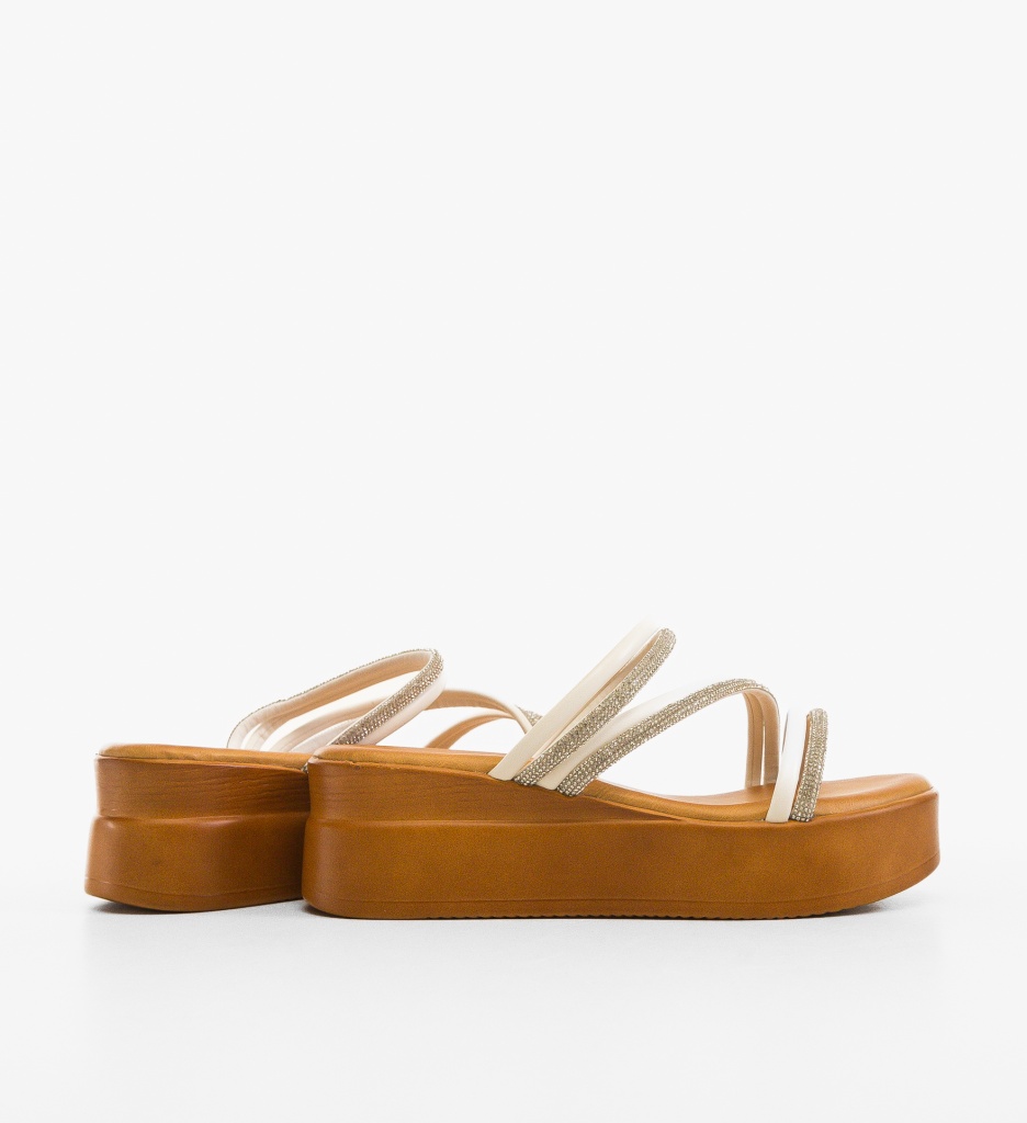 Papuci dama Batraz Albi - 2 | YEO